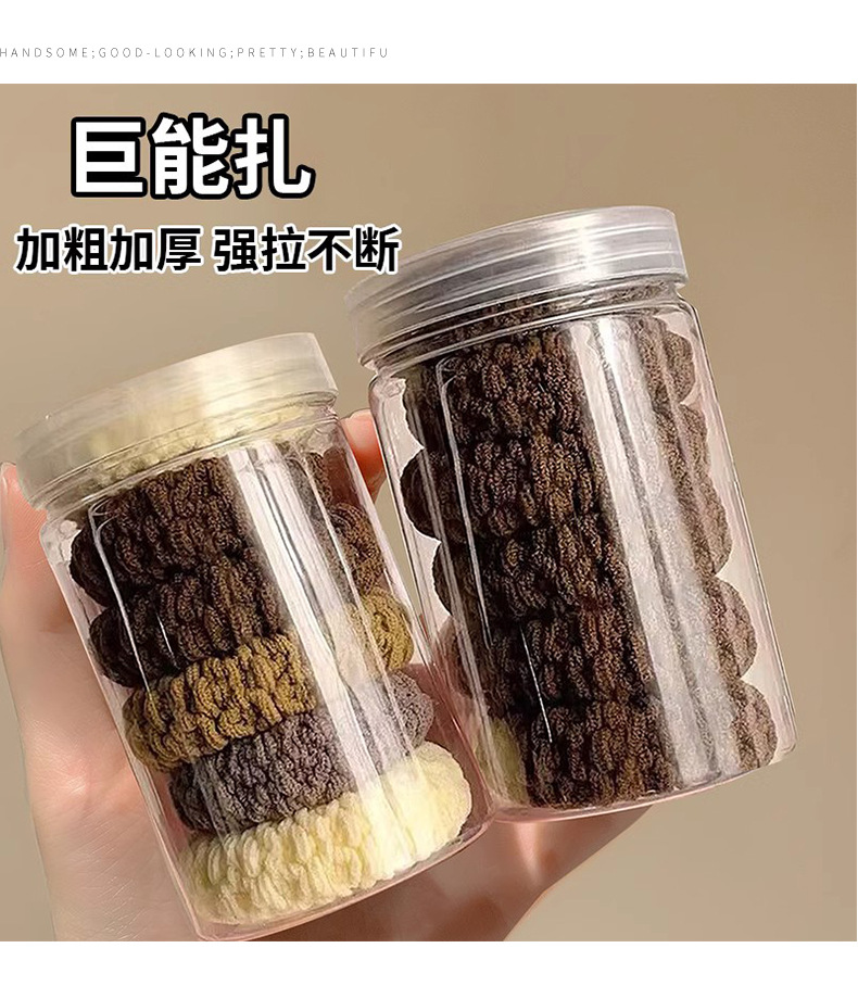 高弹力耐用发绳女加粗不伤发头绳发圈2024年新款扎头发橡皮筋头饰详情5