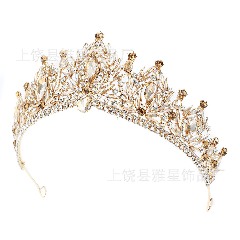 欧美巴洛克皇冠 华丽水晶装饰 婚纱造型高端头冠 雅星饰品详情6