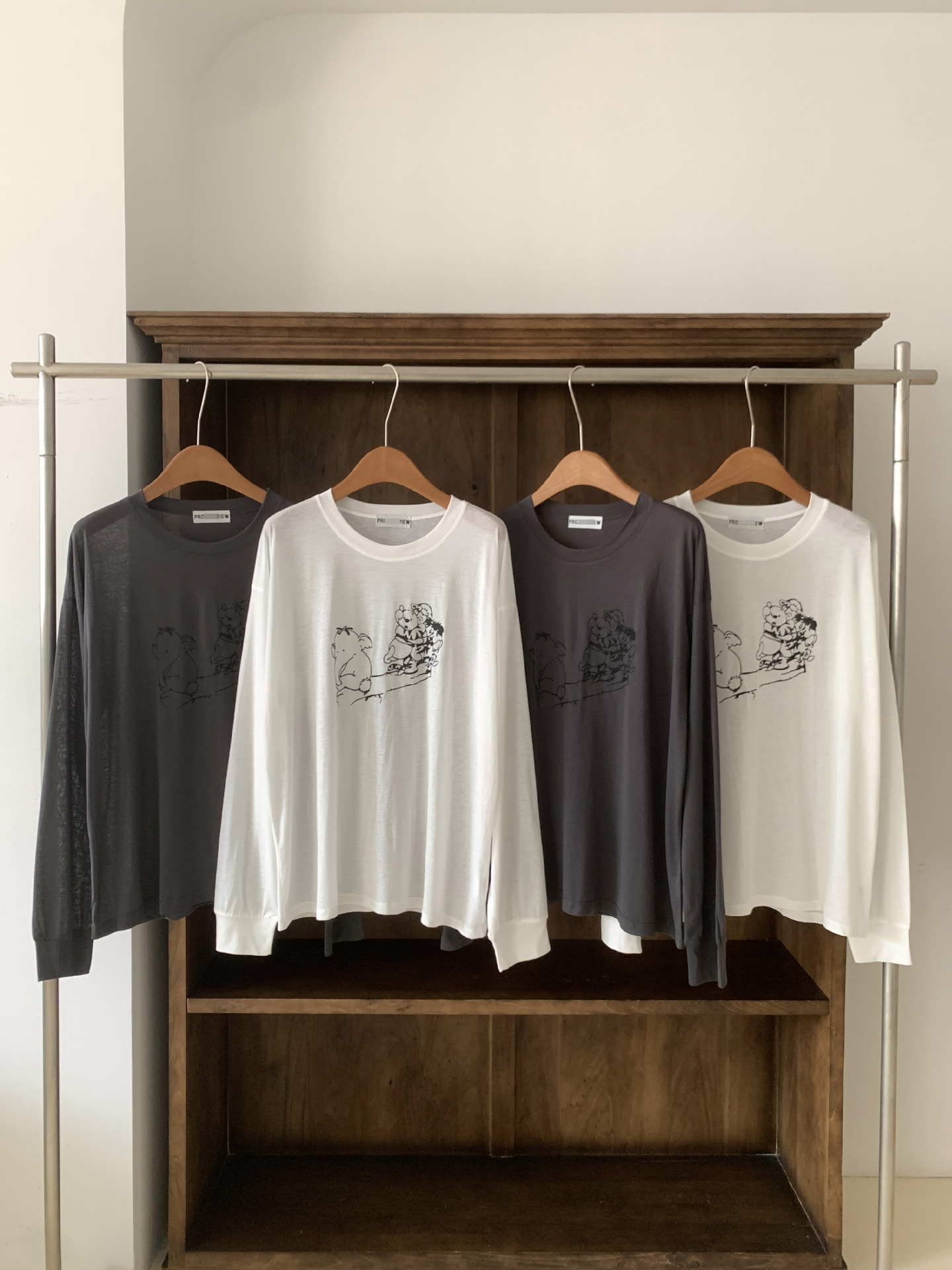 In stock 2025 summer new style, Dongdaemun, South Korea, round-neck super cute cartoon print sun protection long-sleeved T-shirt top for women pic 11