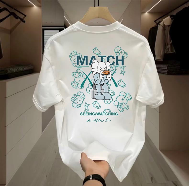 跨境夏季新款男士短袖t恤国潮圆领修身潮流休闲百搭速干运动上衣详情9