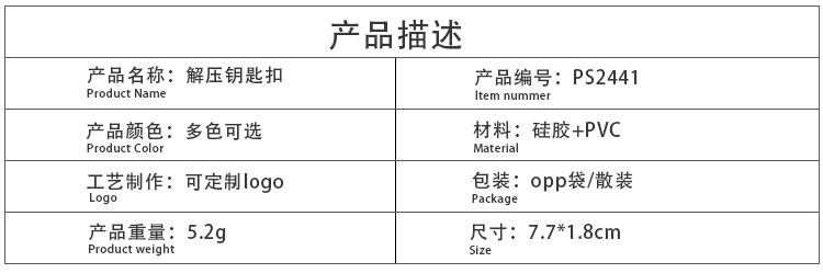 新款亚马逊DIY一字形小长条灭鼠先锋钥匙扣pvc扣子解压玩具批发详情3