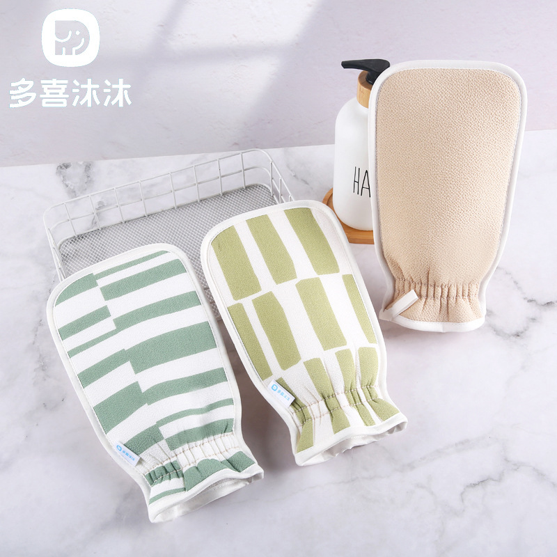 多喜沐沐搓澡巾双面加厚粗细两用洗澡神器手套批发身体清洁搓泥浴宝详情15