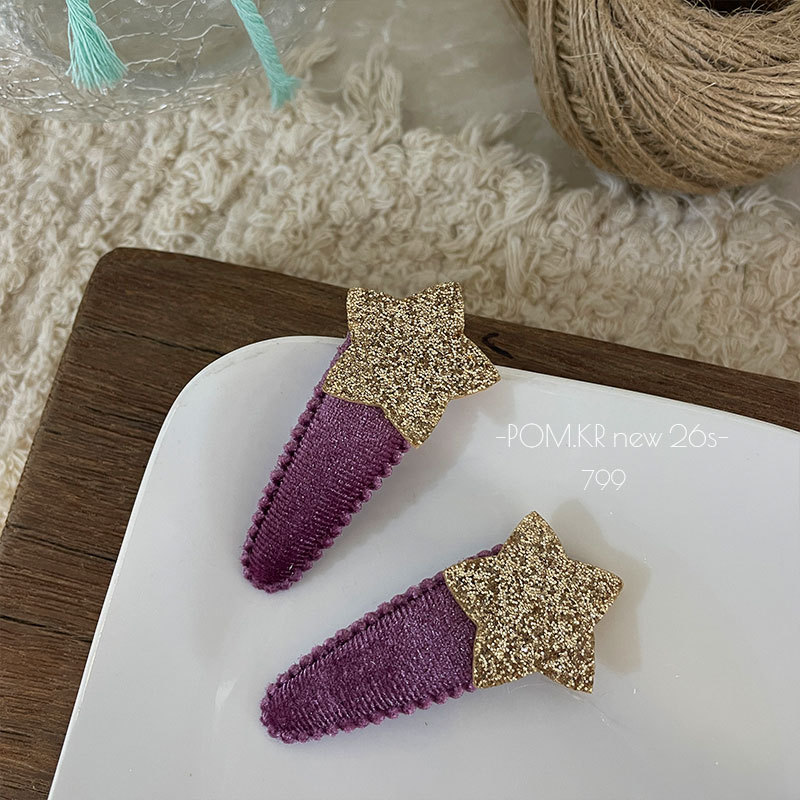 Новая корейская версия пятиугольной шпильки для волос измельчённая и измельчённая, с разбитыми вдредами и сладким осенним и зимним украшением для волос pic 4