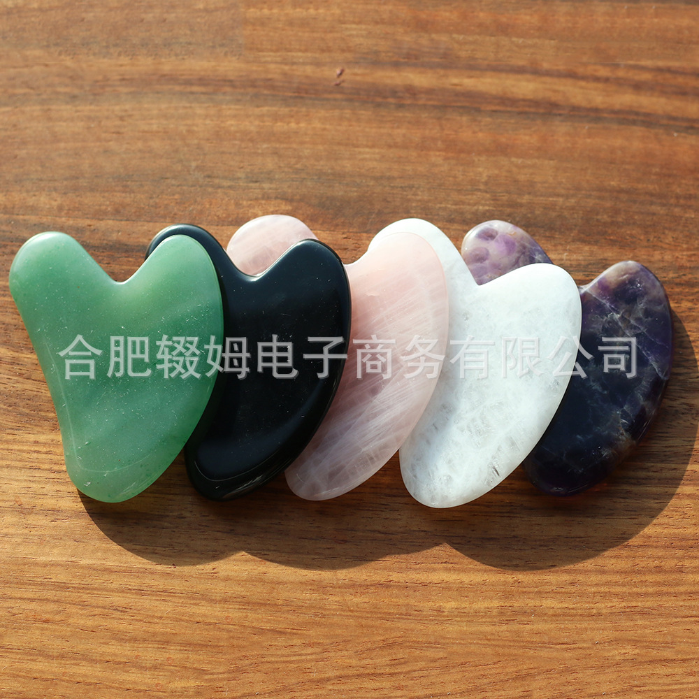 工厂直销紫水晶玉石滚轮按摩器专用脸部刮痧按摩美容棒美容院推拿馆用详情15