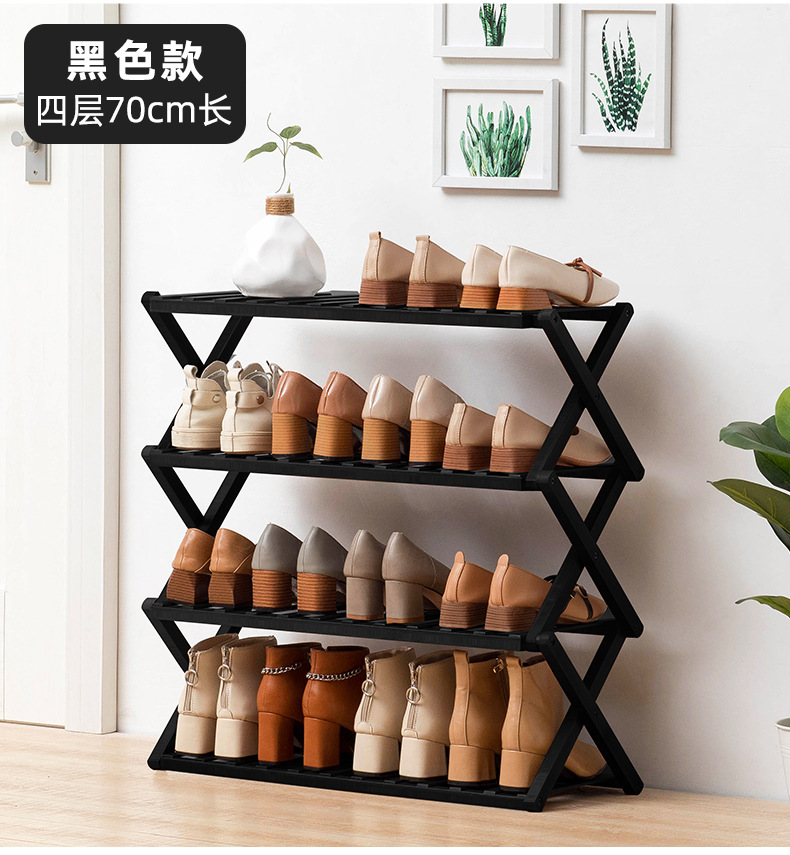 简易鞋架子鞋柜木制宿舍占地小放家门口多层防尘入门鞋架子收纳架详情16