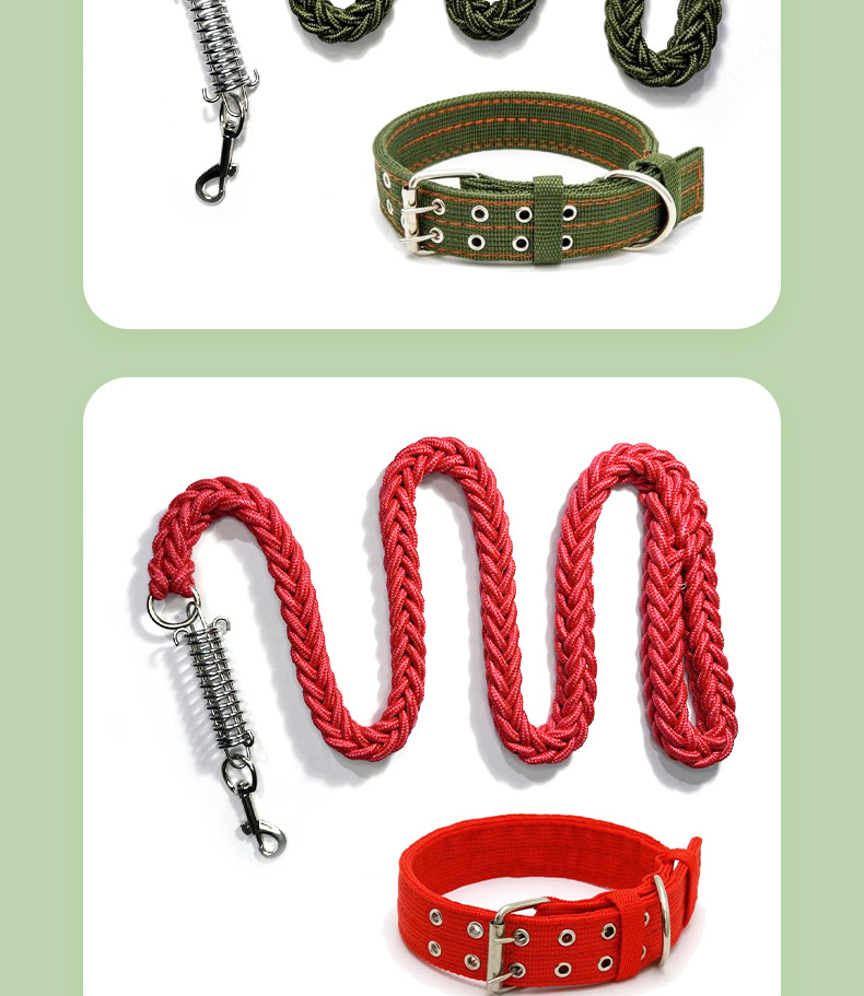 Factory direct sales of buffer spring traction ropes, explosion-proof, anti-biting and non-constricting large dog walking ropes pic 10