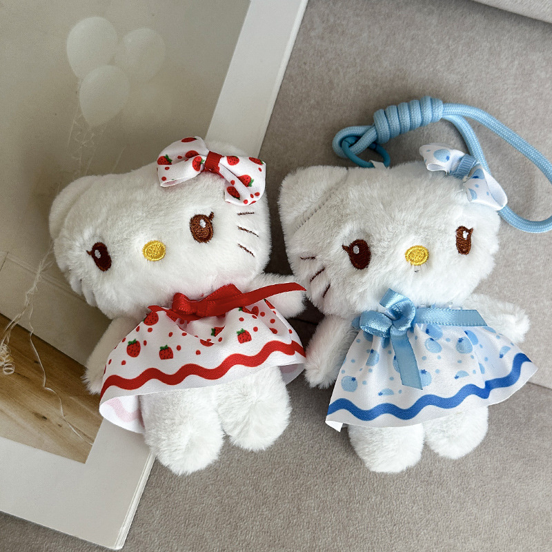 卡通毛绒玩具kt小白猫公仔可爱玩偶女生礼物娃娃小挂件批货详情14