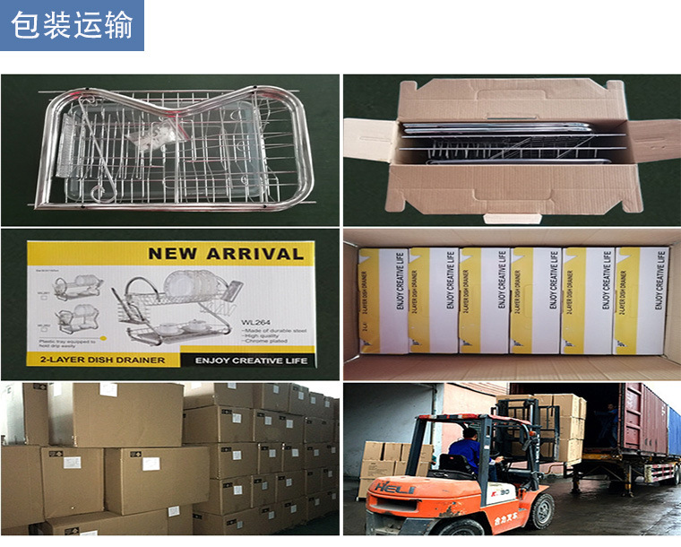 Draining dish rack, cutlery chopstick holder, water cup storage rack, double-layer multi-functional bowl and plate set, stainless steel kitchen storage pic 3