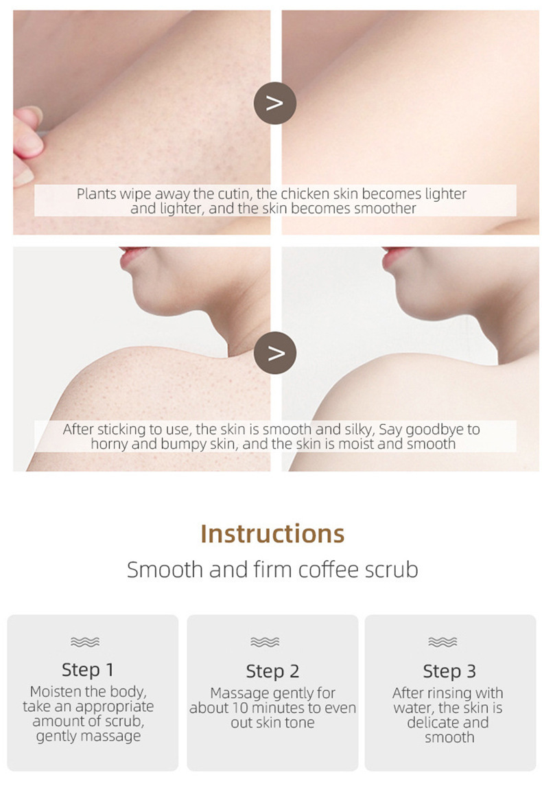 跨境Coffee阿拉比卡咖啡全身去角质留香磨砂膏盐ScrubShowerBath详情8