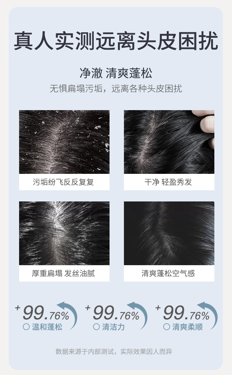 WWP洗头洗发水香水味持久留香清洁控油蓬松洗发露一件起批正品详情7