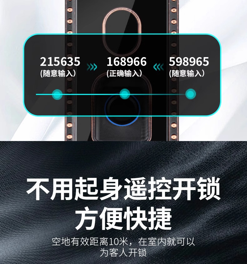 Bull head lock, electronic lock, anti-theft door, courtyard fingerprint lock, apartment iron gate, graffiti all smart lock, old-fashioned combination lock pic 19