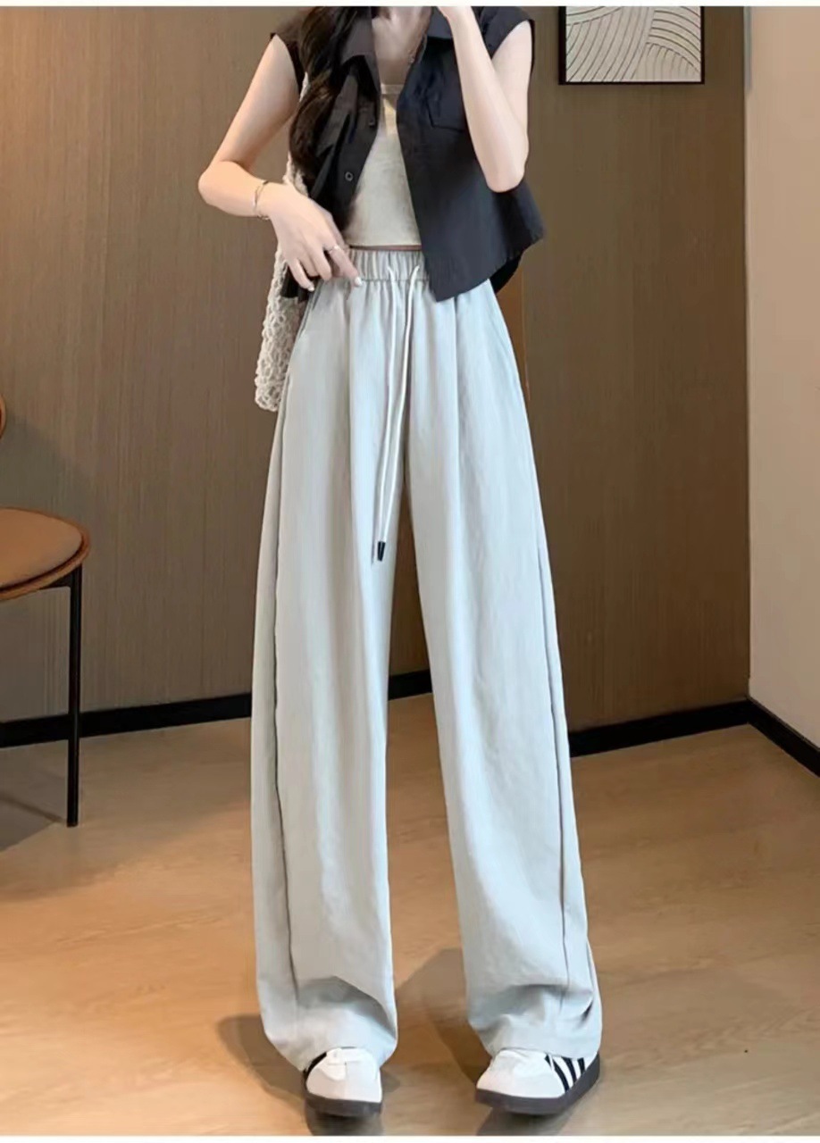 弯刀裤阔腿裤女夏季薄款高腰垂感宽松小个子休闲直筒显瘦拖地裤子详情15