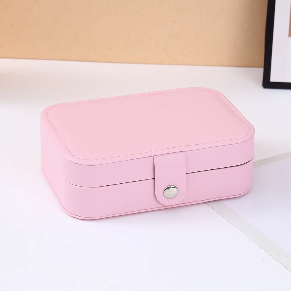 Hot-selling portable, compact and large-capacity jewelry storage box, anti-oxidation travel necklace, earrings, ring, jewelry box, jewelry bag storage box pic 3