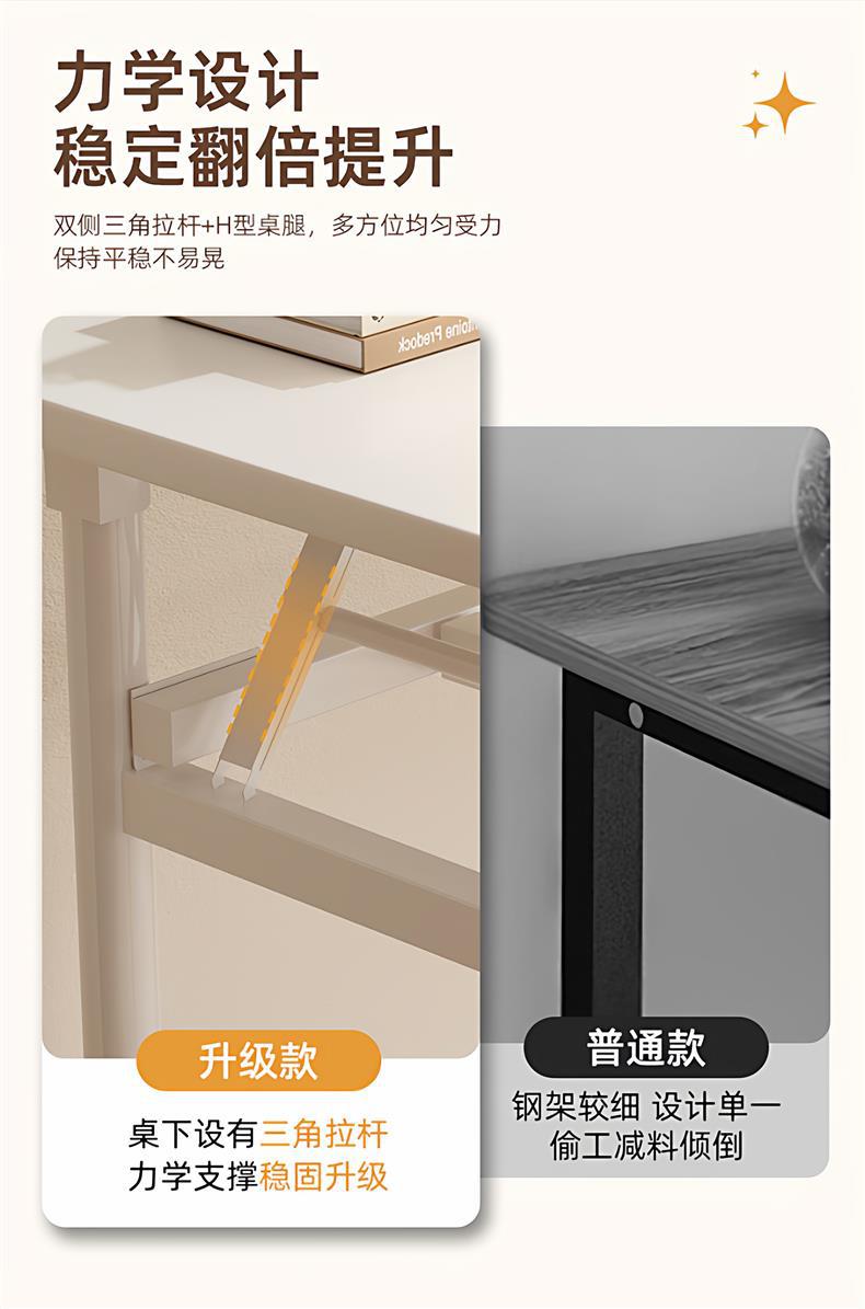 可折叠电脑桌台式卧室家用办公学习简易长方形出租屋小户型书桌子详情12