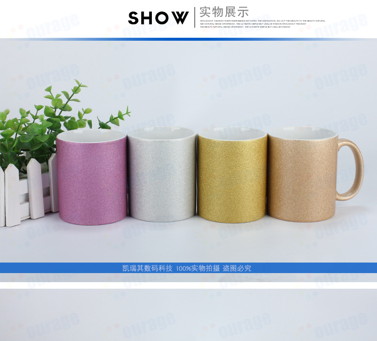 Glittering Cup four-color set: gold, purple, silver, Champagne mugs, home decoration gift cups pic 6
