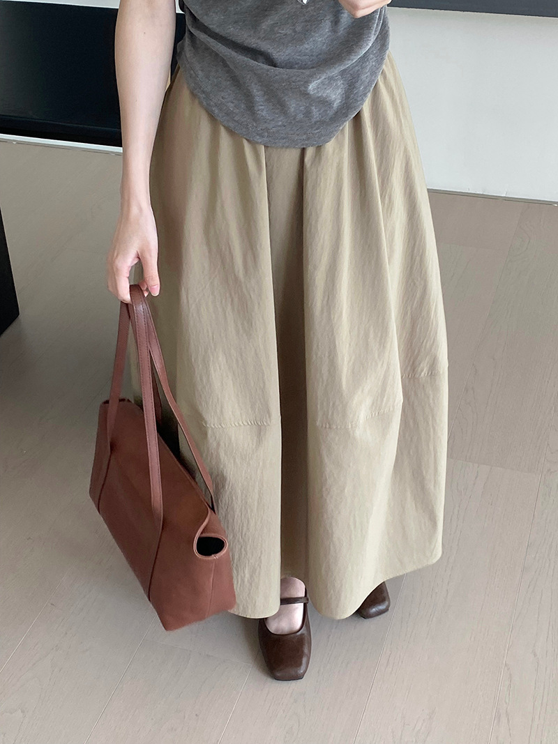那末 本期主推 搭全店的半身裙！极简通勤百搭松紧腰长裙女2135详情13