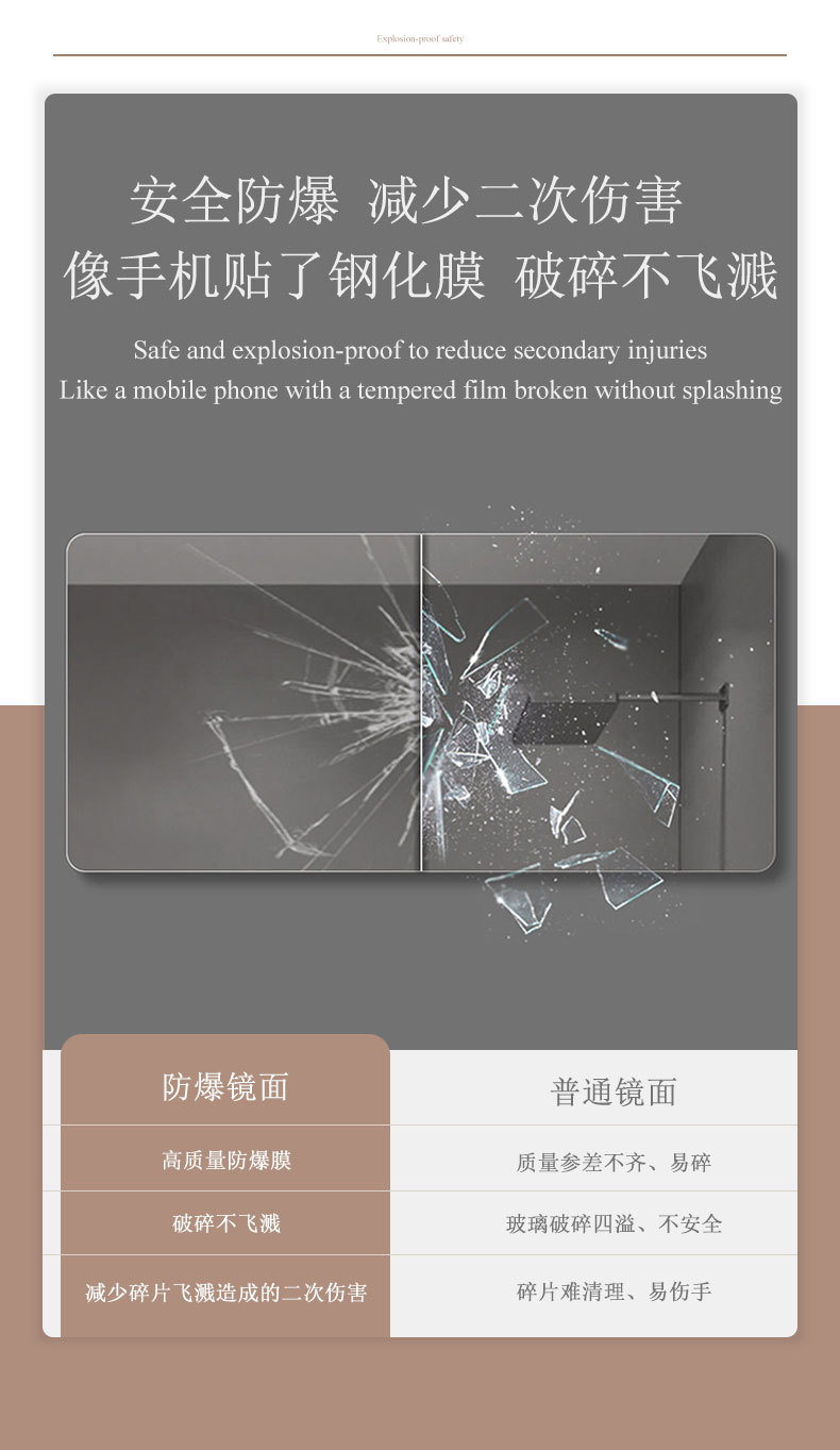 中古风芒果镜木质全身镜家用落地壁挂高清穿衣镜女生卧室试衣镜子详情6