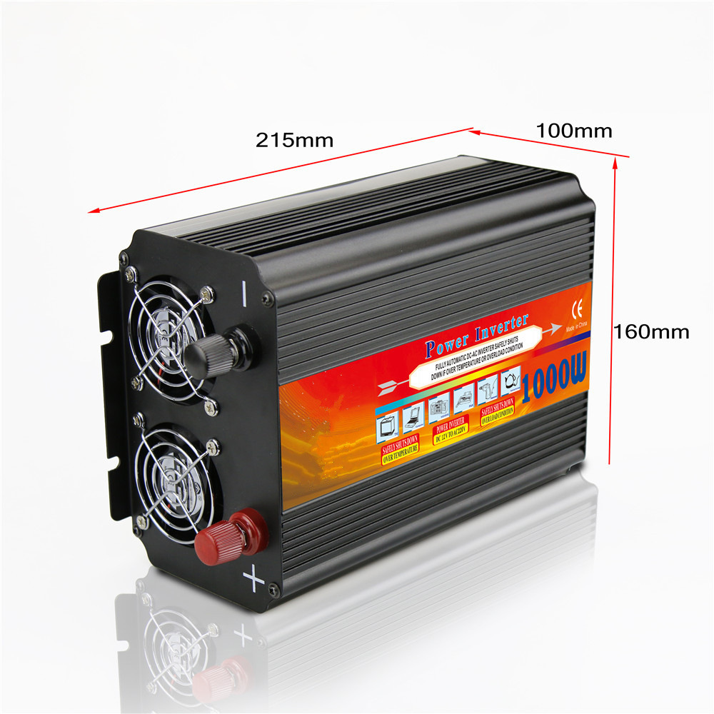 聪芯厂家批发直销1000W大功率修正波DC12V转AC220V光伏逆变器电源详情2