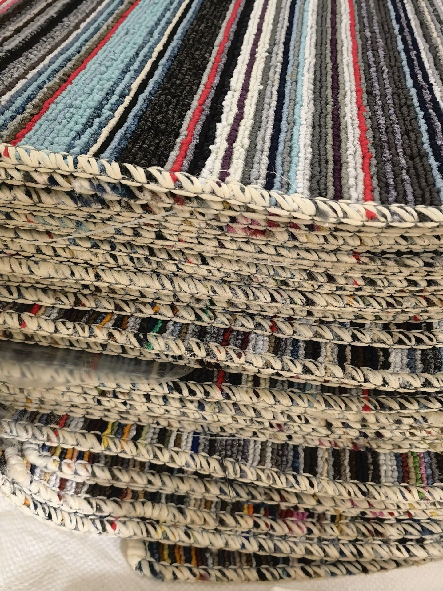 Retail a hairpin, velvet striped, rainbow fine strip, plaster dot, anti-slip base, indoor household door mat and floor mat pic 2