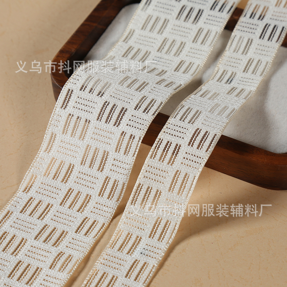 2.5cm--5cm纹网纱织带花束礼品服帽装饰diy发饰材料蝴蝶结丝带详情11