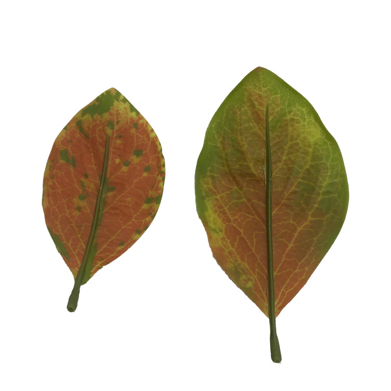 仿真柿子树叶假树枝大型植物装饰叶子室内外彩色柿子叶工程用道具详情6