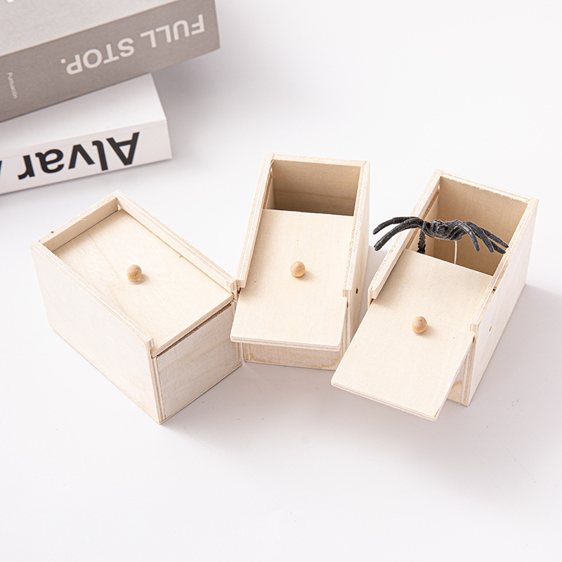 吓一跳蜘蛛木盒抖音同款恶搞整蛊玩具虫子蜘蛛整人玩具跨境热销详情6