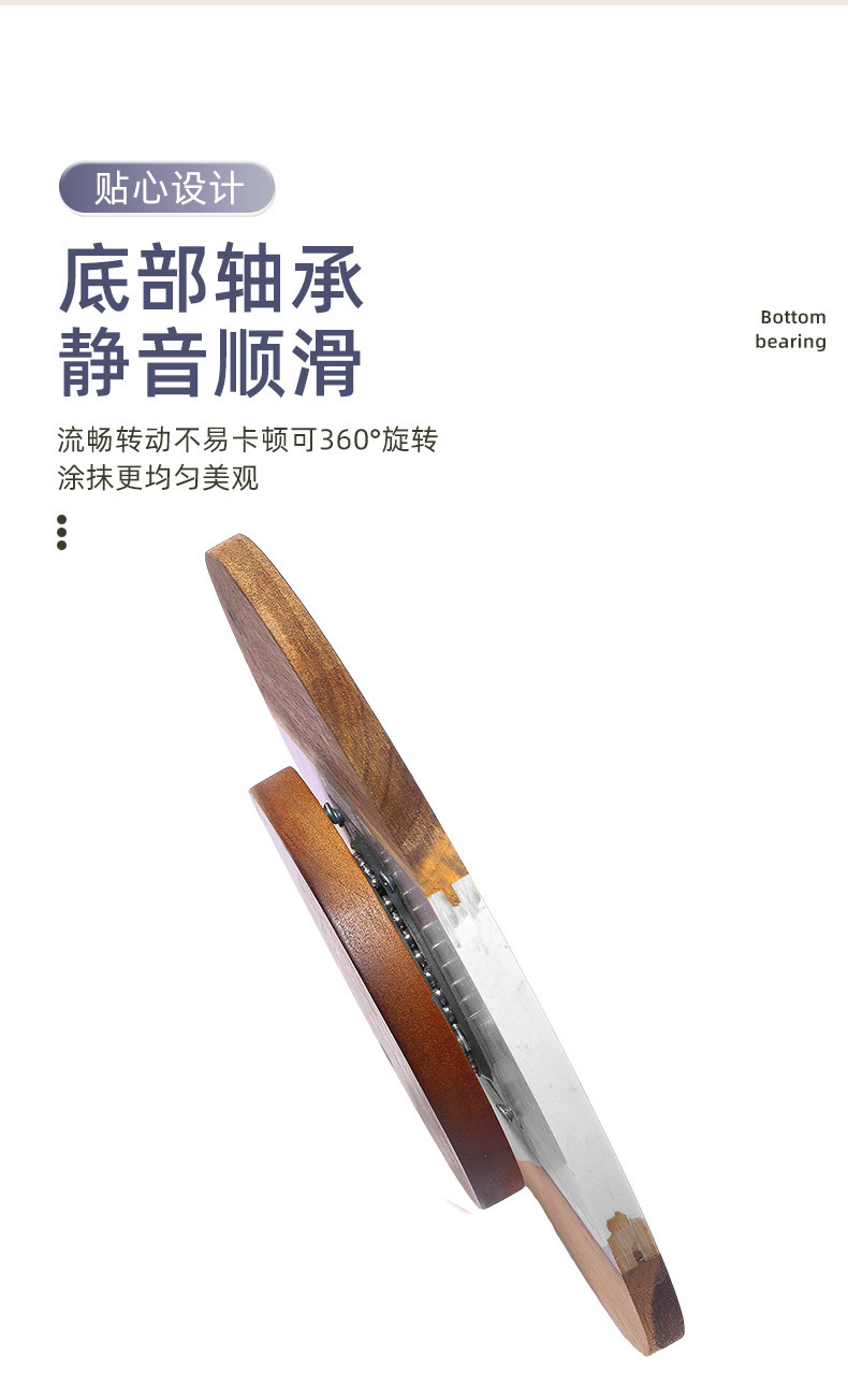 蛋糕转盘圆形大理石菜板拼接相思木厨房轻奢托盘烘焙转盘跨境专供详情5