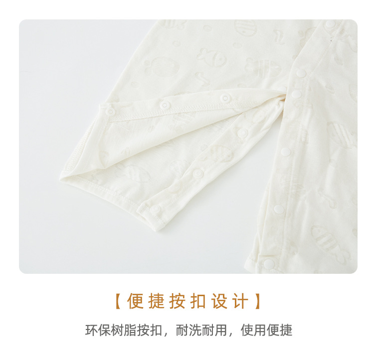 Baby one-piece suit, summer thin boneless long-sleeved dress, newborn air-conditioned dress, pajamas, soft crawling clothes for boys and girls pic 17