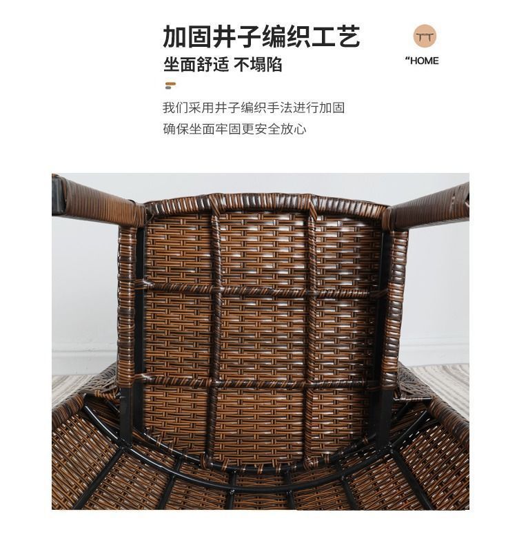 The balcony tea table and chair set can store small-sized household tables and chairs, outdoor rattan chairs, three-piece sets, and leisure coffee tables and chairs pic 9