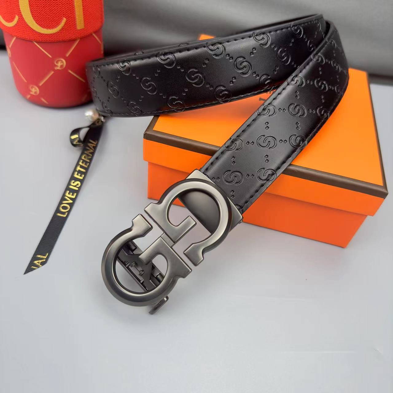 真皮腰带男士西装皮带自动扣爆款字母G时尚潮流百搭中青年高级感详情8