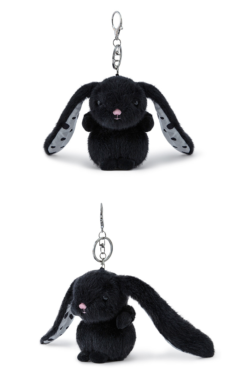 Wholesale of genuine, niche and small floral garden ear-hanging rabbit plush pendants for student schoolbags and key buckles pic 10