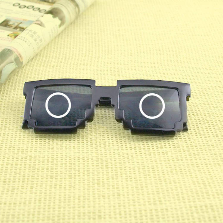 Mosaic square glasses, a must-have for showing off in the 2D world, sunglasses, blurred rectangular pixel glasses, Douyin, Kuaishou pic 12