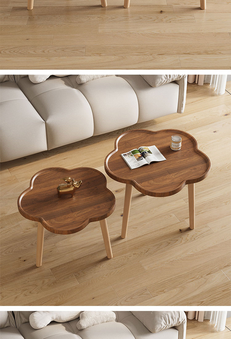 桌子花朵奶油风房间用简约现代卧室客厅家用小户型沙发边几小桌子详情11