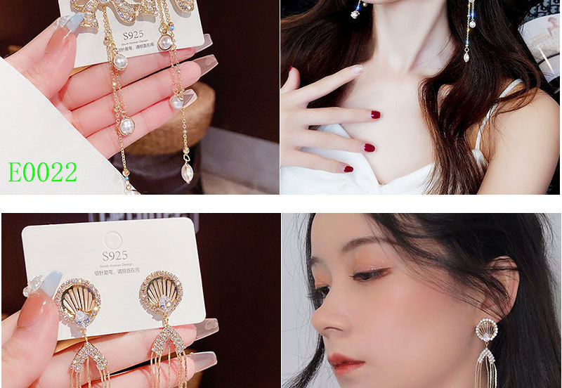 925银针轻奢锆石百搭耳环高级感时尚耳钉女气质爆款流苏耳饰批发详情17