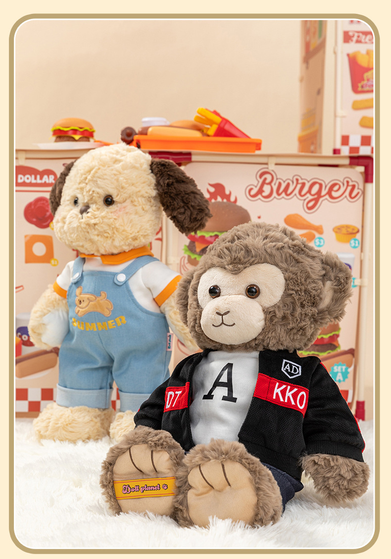 The versatile fashion rabbit doll Planet series plush toys monkey and red panda figurines are perfect birthday gifts for friends pic 9