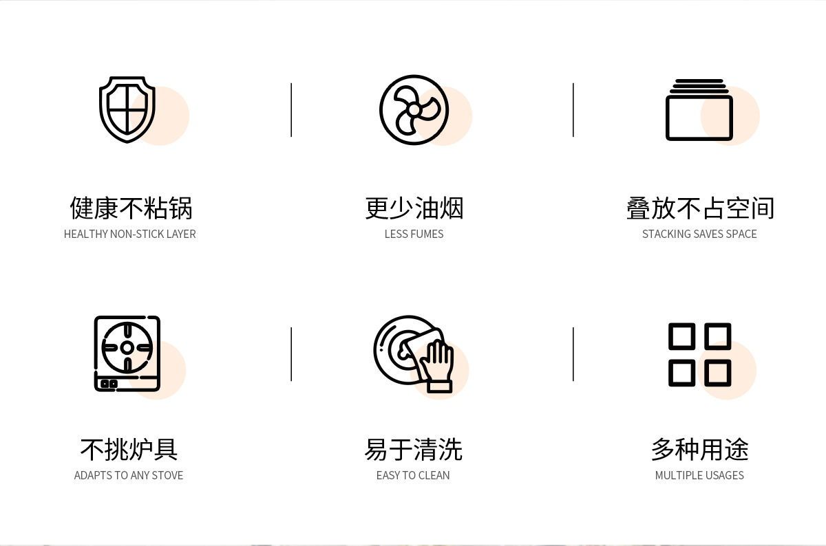 不锈钢12件锅具套装外贸跨境奶锅汤锅煎锅组合stainless pots套装详情4