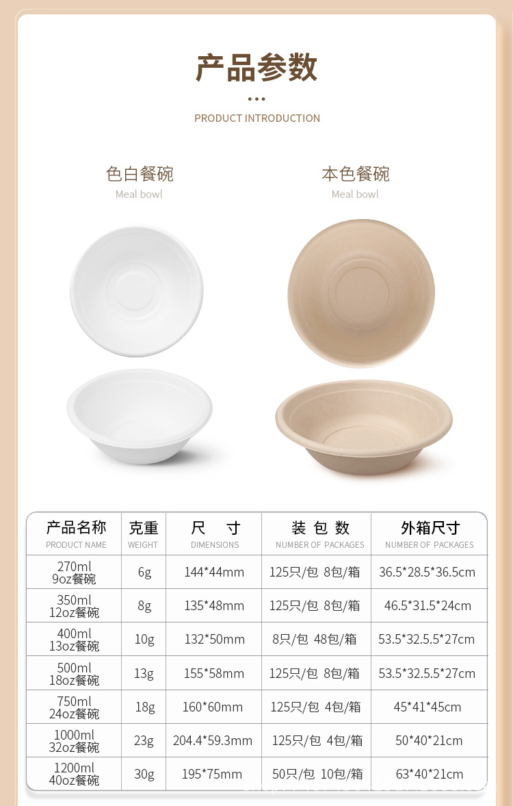 Corn starch disposable food boxes, food-grade household takeout packaging boxes, environmentally friendly and degradable with LIDS pic 3