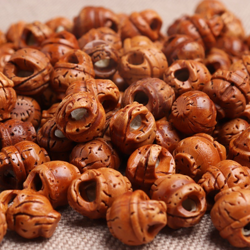 玲珑阁桃核 龙纹桃核 diy桃篮子 花边桃蓝摇篮桃篮儿童手链详情1