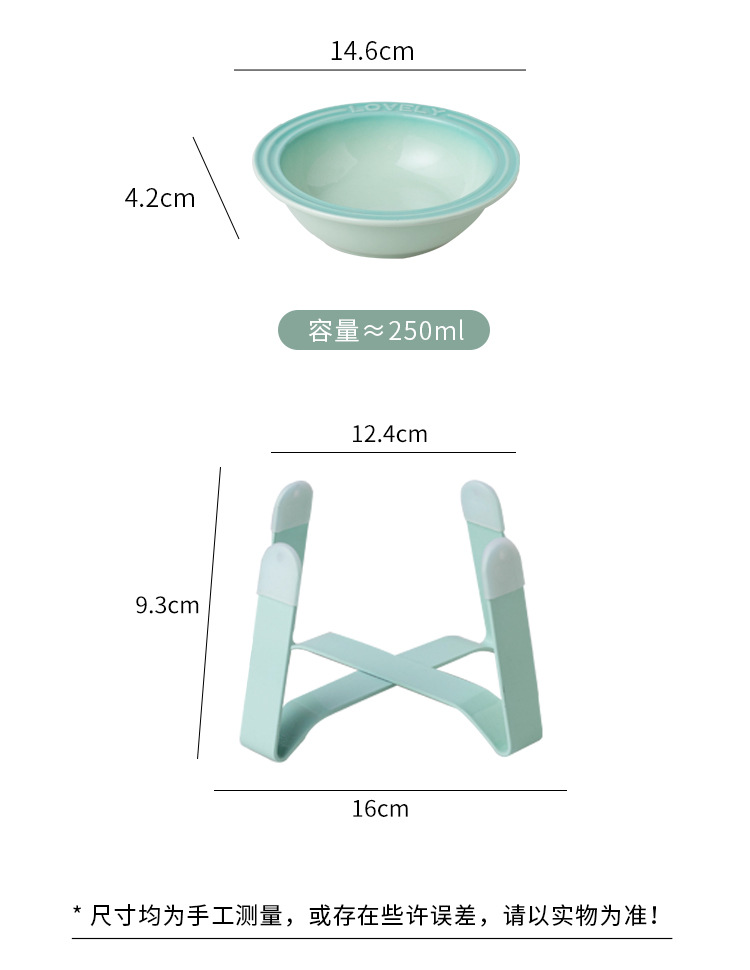 Wow, custom-made French cat bowl, pet bowl, ceramic cat bowl stand, protecting cervical vertebrae, cat bowl, small pet dog bowl pic 6