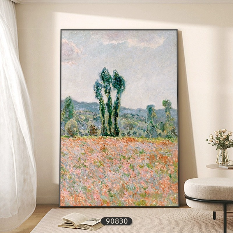 莫奈装饰画油画玄关挂画高级感走廊过道画壁画世界名画客厅落地画详情20
