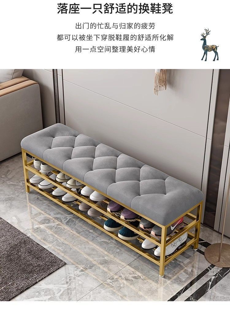 换鞋凳家用门口进门轻奢穿鞋凳入户软包坐垫鞋柜可坐式稳固长条凳详情4