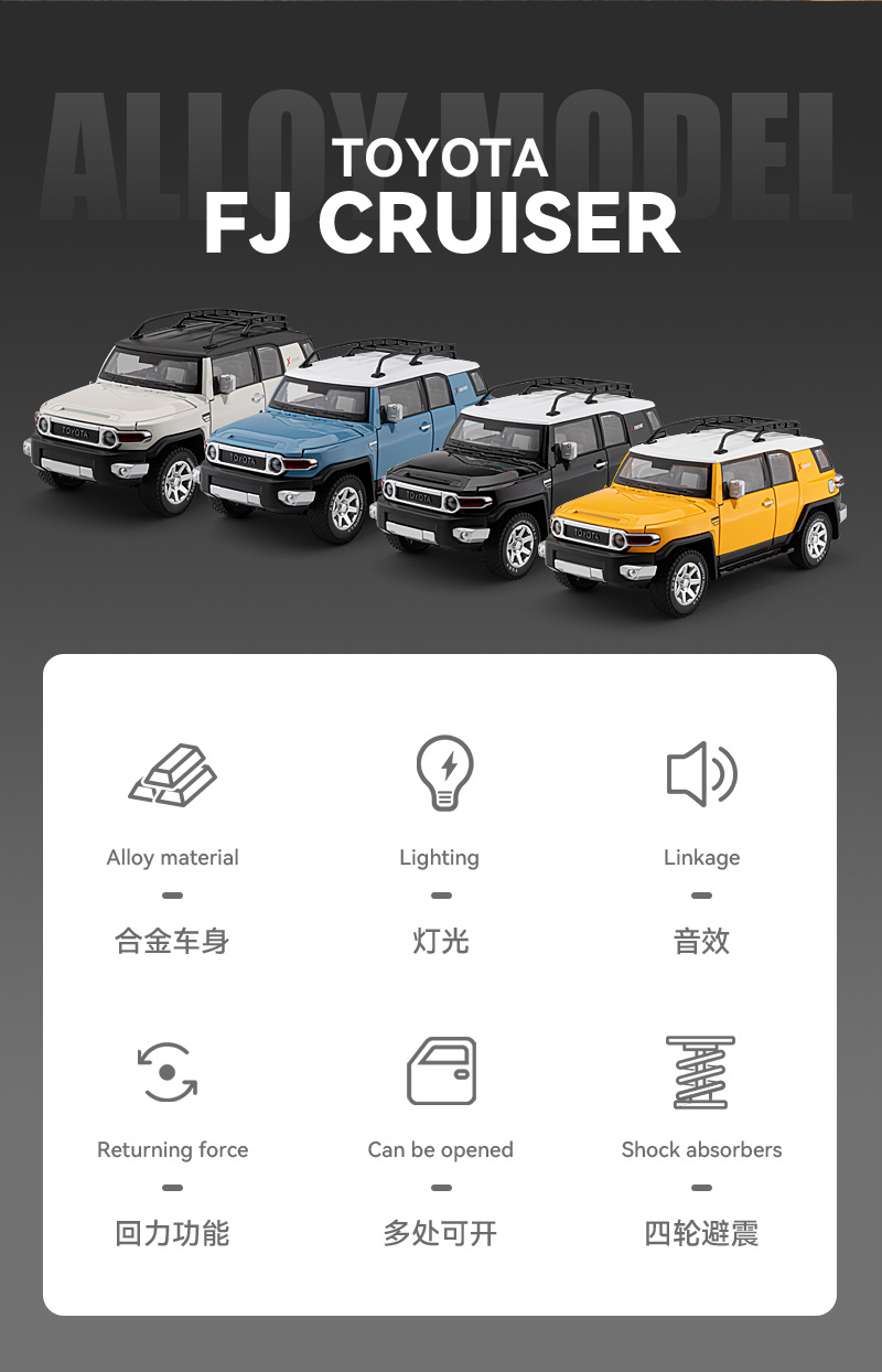 Оригинальная версия позволяет toyota FJ collection коллекционировать фигурные фигурные фигуры с помощью звукового света pic 2
