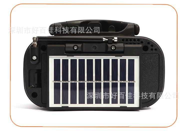 Amazon vintage solar-powered portable multi-functional three-band radio card radio Bluetooth speaker pic 3