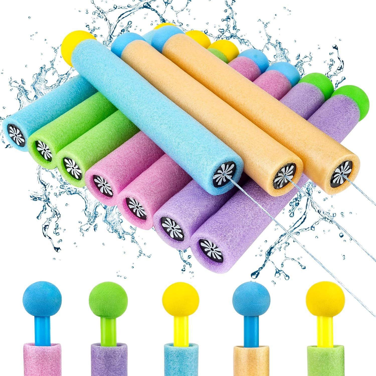 Customized cross-border Amazon toy straight tube foam EVA material summer beach water play pull-out water cannon water gun pic 1