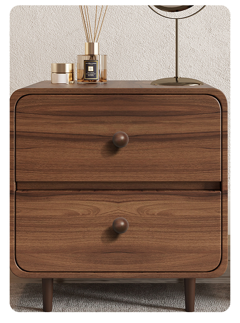 Factory wholesale of Chinese-style walnut wood wardrobe door handles, simple brass cabinet drawer furniture, and round ball handles pic 10