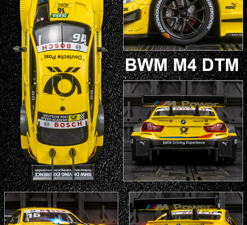 Caipo 68256K simulation M4 DTM alloy car Model Track Edition Metal Sound and Light Toy Car Boy 1:24 pic 6