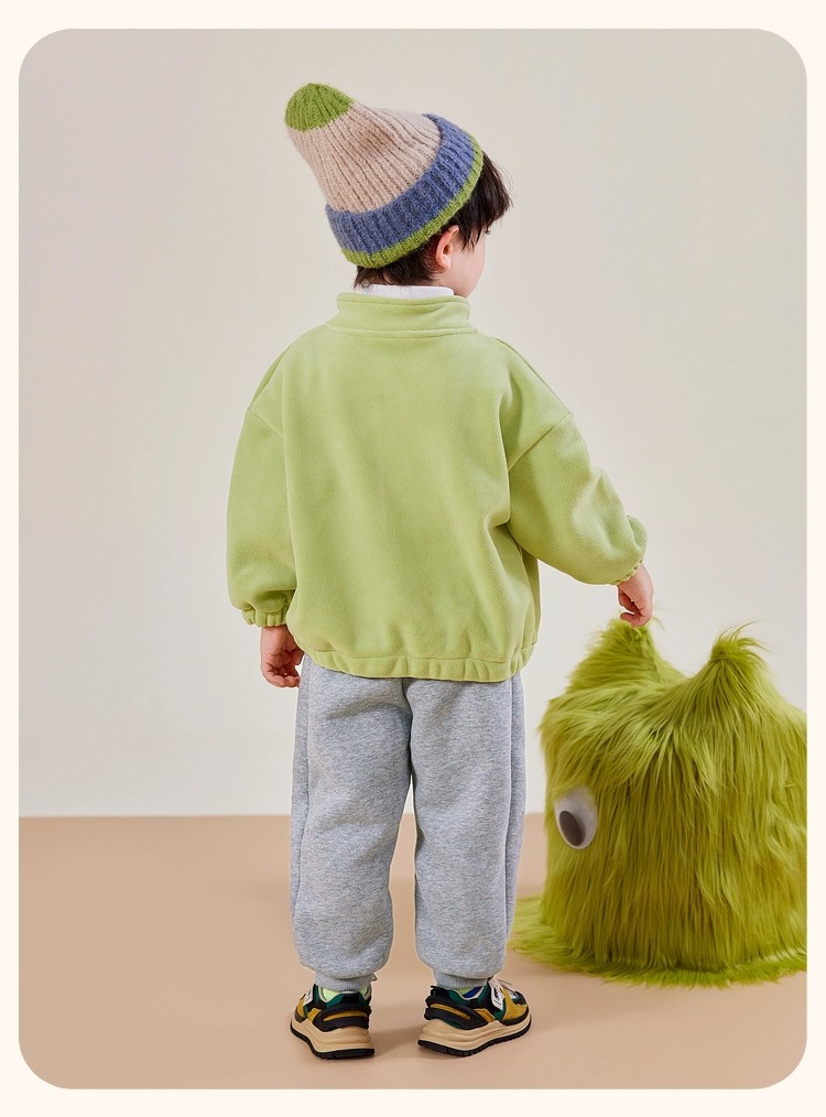 嘟嘟家宝宝加绒加厚裤子冬季儿童长裤冬装男童运动裤女童休闲卫裤详情23