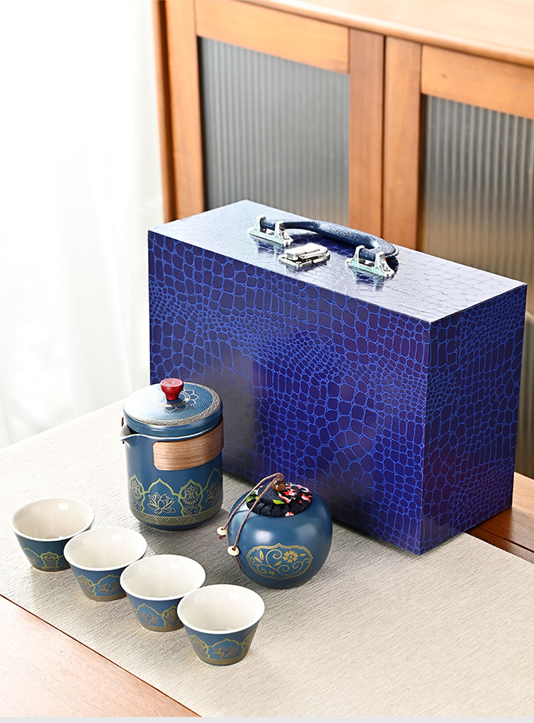 高档古韵功夫茶具茶壶陶瓷套装定制商务礼品整套套组伴手礼高颜值详情4