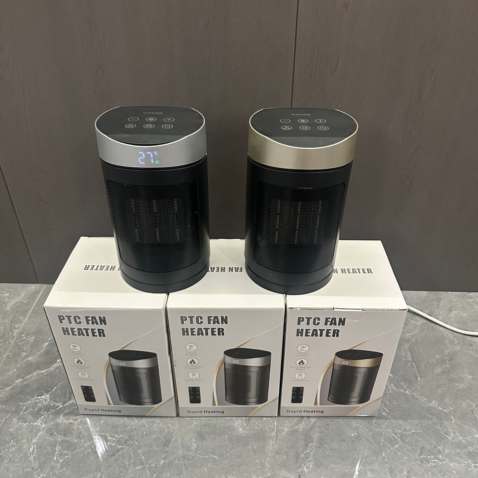 跨境新款暖风机家用触摸屏遥控式加热器桌面电暖器小太阳取暖器详情1