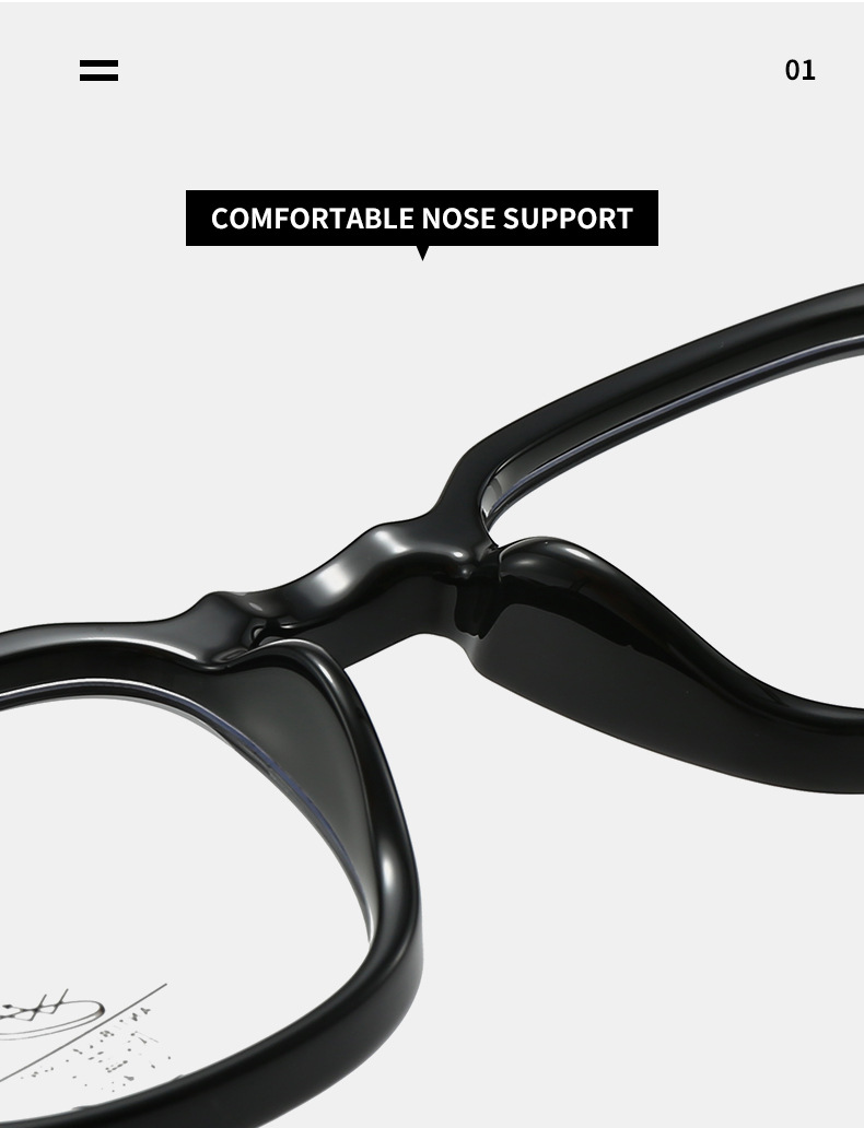 跨境i潮ns风TR90眼镜插芯脚超轻防蓝光平光眼镜可配近视眼镜框架详情17